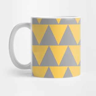 Grey and Mustard Yellow Zig Zag Design Mug